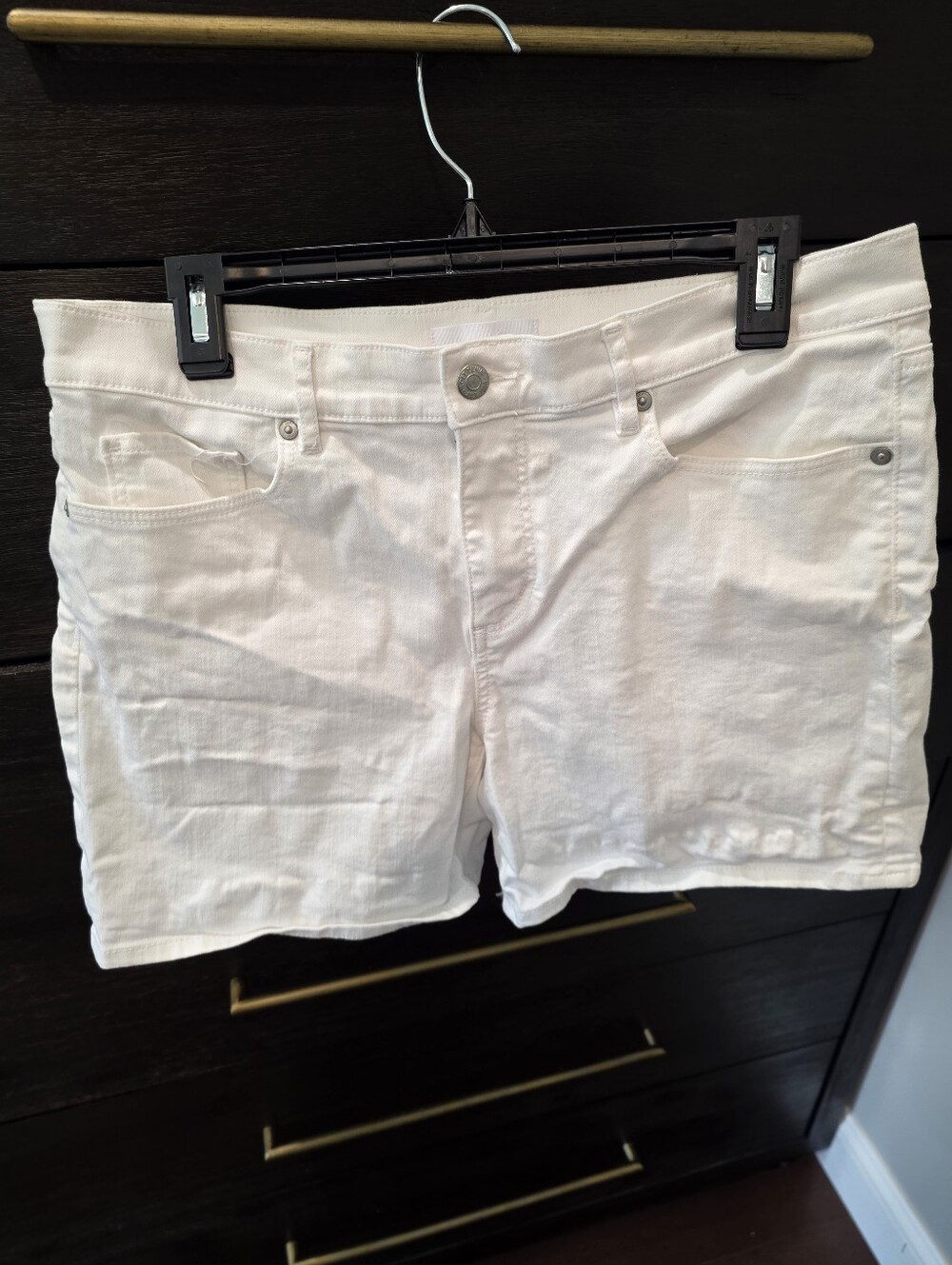 LOFT White Denim Jean Shorts